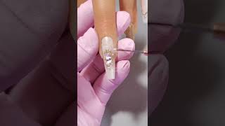 Uñas con Gemas y Relieves nails uñas naildesigns shortnails nailtutorial [upl. by Westbrooke463]