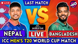 NEPAL VS BANGLADESH ICC T20 WORLD CUP LIVE  T20 WORLD CUP MATCH 2024 ANALYSIS [upl. by Aicenod]