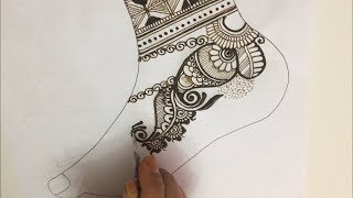 Arabic mehndi design for leg  leg mehndi design [upl. by Newlin]