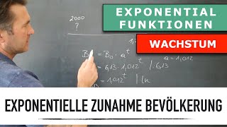 Wie wende berechne ich das Exponentielles Wachstum der Weltbevölkerung  Exponentialberechnung [upl. by Llemrej]