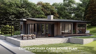 1200 sq ft Contemporary Cabin House  Small Home Design [upl. by Hcardahs]