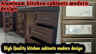 Aluminium high glass kitchen cabinet  modular kitchen cabinet design  new kitchen cabinet design [upl. by Fredenburg]