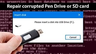 How To Fix Corrupted USB Drive Or SD Card In Windows Computer [upl. by Nosam]