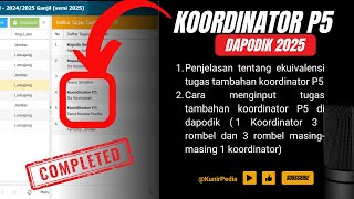 TERBARU CARA INPUT KOORDINATOR P5 DI DAPODIK 2025 DENGAN BENAR [upl. by Inna]