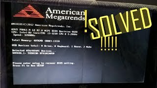 How to fix american megatrends errOr at boot American Megatrends Inc versão 108 [upl. by Tarrah]