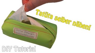 TASCHENTÜCHERTASCHE SELBER NÄHEN  DIY  Nähen für Anfänger  Tutorial [upl. by Uzzia]