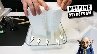 Dissolving styrofoam in acetone experiment [upl. by Spike]