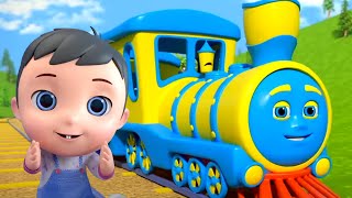 Wheels On The Train Cartoon Video amp Nursery Song for Children [upl. by Nelav]