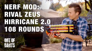 NERF MOD Nerf Rival Zeus Mod MXV 10800 108 Balls FullAuto [upl. by Ahsenrad]