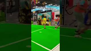 I scored at fanatics fest NYC fanaticsfest soccer goals [upl. by Akinimod]