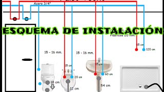 COMO HACER UNA BUENA INSTALACIÓN DE FONTANERÍA🚰🚽🛁 ESQUEMAS Y EXPLICACIÓN COMPLETA [upl. by Evanne369]