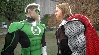 GREEN LANTERN VS THOR  EPIC BATTLE [upl. by Akemehs]