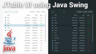 Creating a Modern JTable Design in Java Swing with FlatLaf [upl. by Enisamoht]