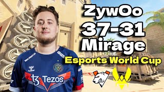 CS2 POV  Vitality ZywOo 3731 vs Virtuspro Mirage Esports World Cup 2024 [upl. by Nyllek825]