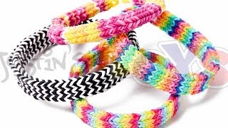 FLEXAFISH  Flat Hexafish  Rainbow Loom Bracelet Tutorial on One Loom [upl. by Matteo461]