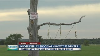 Noose display alongside Highway 75 near Mounds Oklahoma in Okmulgee County [upl. by Adriel]