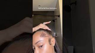 Subscribe to my channel for more hair videos VLOG coming soon🖤 quickweave halfuphalfdown [upl. by Kassab]