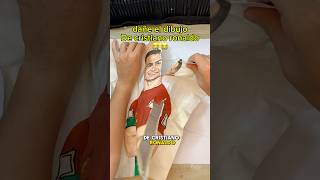 Dañe el dibujo de cristiano Ronaldo para hacerlo mejor 😳😭😭 cristianoronaldo arte dibujo [upl. by Lavro]