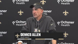 Dennis Allen Recaps Loss to Carolina  SaintsPanthers Postgame  2024 NFL Week 9 [upl. by Ralyks]