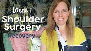 Recovering From Shoulder Surgery  Living Alone  Calcific Tendonitis  First Week [upl. by Iow]