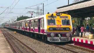 Katwa to Howrah new model EMU local train arriving station [upl. by Dove]