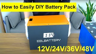 Use Raw LiFePO4 cells to easily DIY Battery Pack Check EEL BATTERY DIY kit Jupiter [upl. by Bilow]