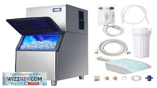 VEVOR Commercial Ice Maker 400LBS24H Ice Making Machine with 3307LBS Large Storage Review [upl. by Leuas]