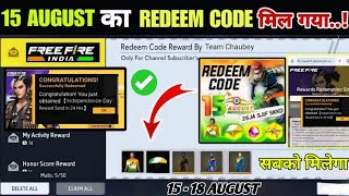 FREE FIRE REDEEM CODE TODAY 16 AUGUST REDEEM CODE FREE FIRE  FF REDEEM CODE TODAY 16 AUGUST [upl. by Whitver]