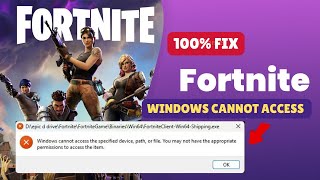 FORTNITE OG Error quotWINDOWS CANNOT ACCESS THE SPECIFIED Devicequot 100 Works [upl. by Einavoj]