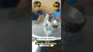 Feroza stone ring design muzaffaraligemstone jewellery youtubeshorts [upl. by Noterb]