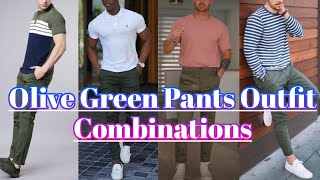 Olive Green Pants Outfit Ideas For Men  Olive Green Pant Combination Men Fashion  by Look Stylish [upl. by Wilsey]