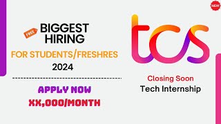 TCS Summer Internship Program 2024  2025  Internship For Students amp Freshers  TCS  Apply Now [upl. by Ianaj]