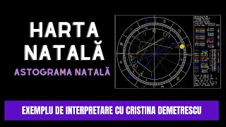 Astrograma natală  harta natala  Exemplu de interpretare cu Cristina Demetrescu [upl. by Kenyon]