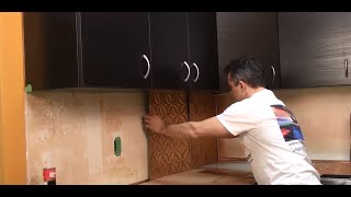 How to Remove and Install Backsplash Panels  Talissa Decor  Part 2 [upl. by Hilaire502]