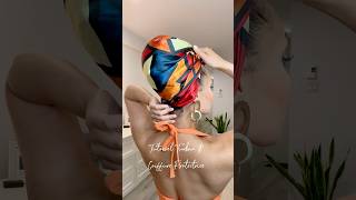 Turban tutorial amp protective hairstyle👑 turban protectivestyles hair hairstyle afro tutorial [upl. by Xonel]