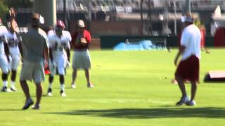 Alabama Running Backs Catch Passes 81414 [upl. by Okiek]