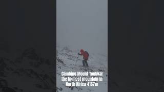 Windy and cold 20C windchill as we near the Mount Toubkal summit 4167m in Morocco’s Atlas Mountains [upl. by Anawd]