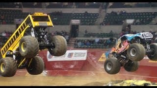 School Bus Monster Truck amp Instigator Monster Jam  Sun National Bank Arena [upl. by Sirref770]