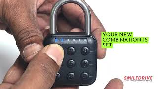 Smiledrive Combination Lock Digital Mini Padlock for Lockers amp Doors [upl. by Alesram]