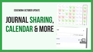 Edgewonk October Update Share your journal calendar and more [upl. by Aihsetel781]