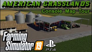 American Grasslands  Console Map Tour  Farming Simulator 19 [upl. by Nothsa]