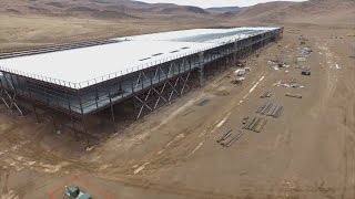 Teslas Gigafactory Drones Eye View of the Massive Battery Factory [upl. by Robinett]