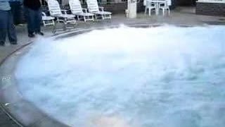 Pouring big chunk of sodium the pool  Explosion [upl. by Niarda]