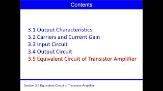 Electronic Circuits ELC0345 Output Circuit Equivalent Circuit of Transistor Amp [upl. by Uhsoj]