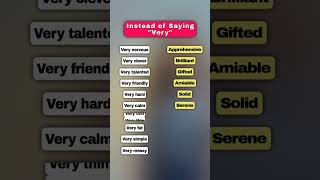 Instead of Saying quotveryquot  part 4 english vocabulary shorts funny learnenglish spokenenglish [upl. by Basham]