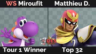 Dés Régleurs 1 WR1 Miroufit Yoshi Vs Matthieu D Captain Falcon [upl. by Vladimar484]