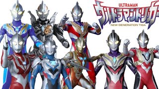 Ultraman Trigger All Transformation Forms amp Finishers [upl. by Marne]