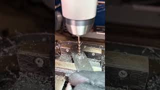 Drilling holes for mounting the knife handle Steel N690 [upl. by Quillan848]