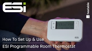 ESI Programmable Room Thermostat Instructions  Step By Step Guide [upl. by Cassondra]