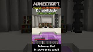 Tutorial Encantamento Durabilidade Minecraft minecraft minecraftunbreaking [upl. by Anilatac]